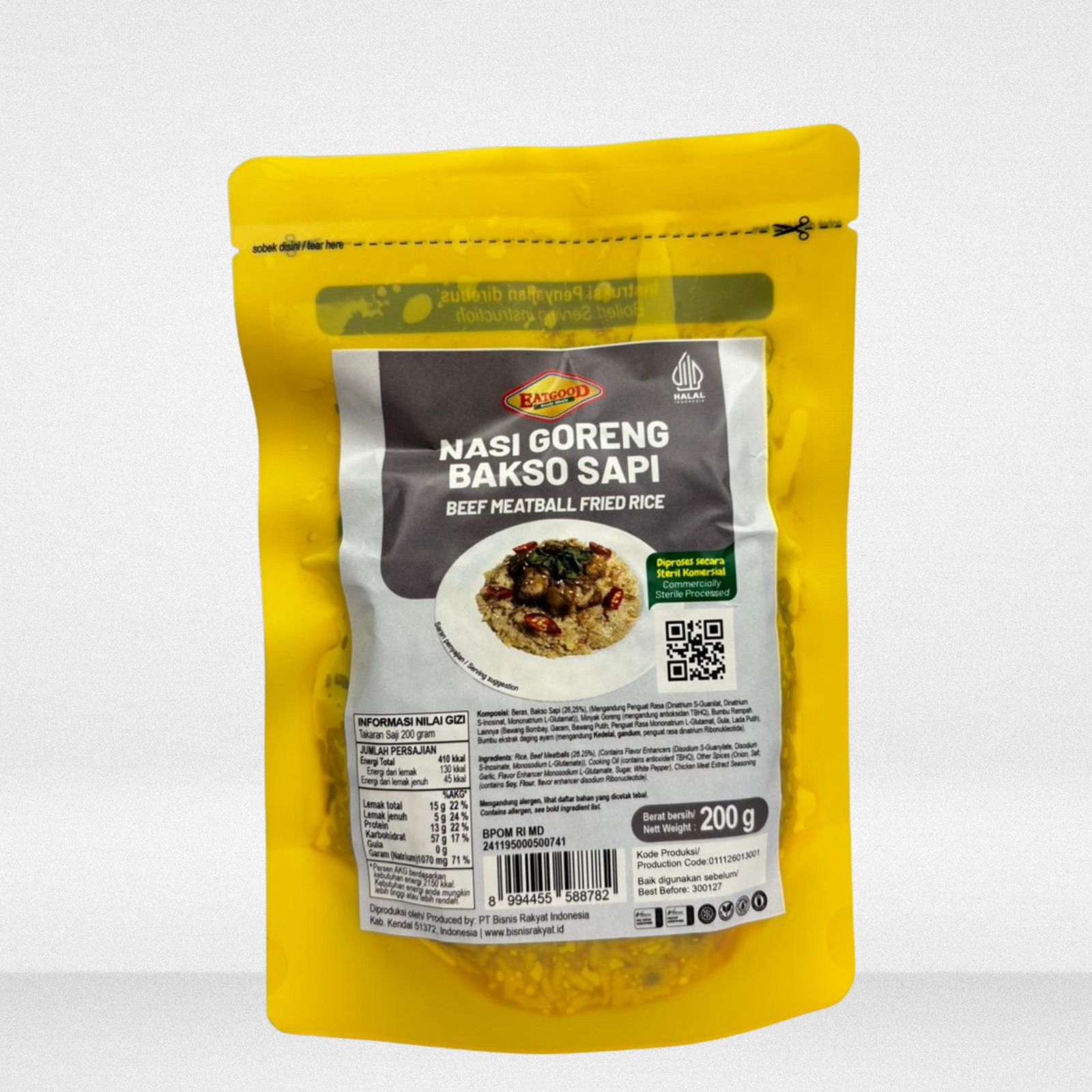 Nasi Goreng Bakso Sapi EatGood 200 G
