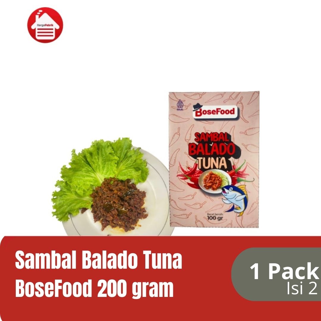 BoseFood Sambal Balado Tuna 200 gr ( 2x 100 ) 1 Pack Isi 2