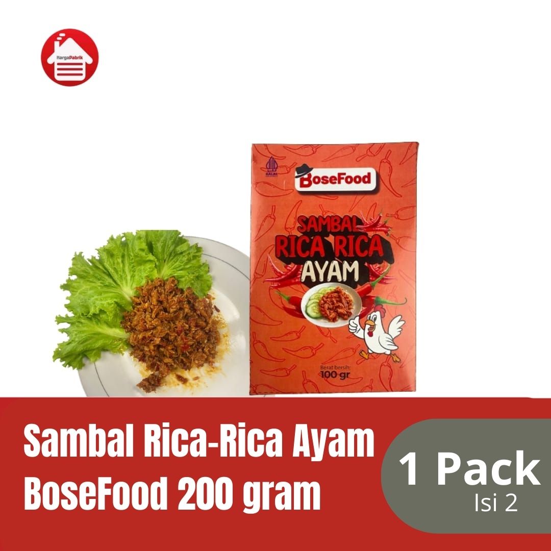 BoseFood Sambal Rica-rica 200 Gr ( 2x100) 1 Pack Isi 2