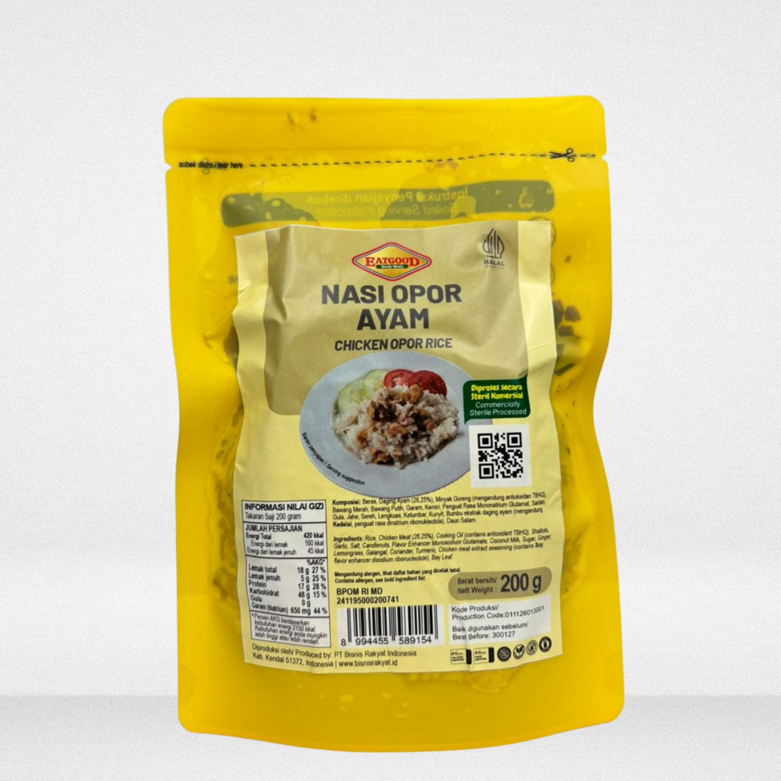 Nasi Opor Ayam EatGood 200 G