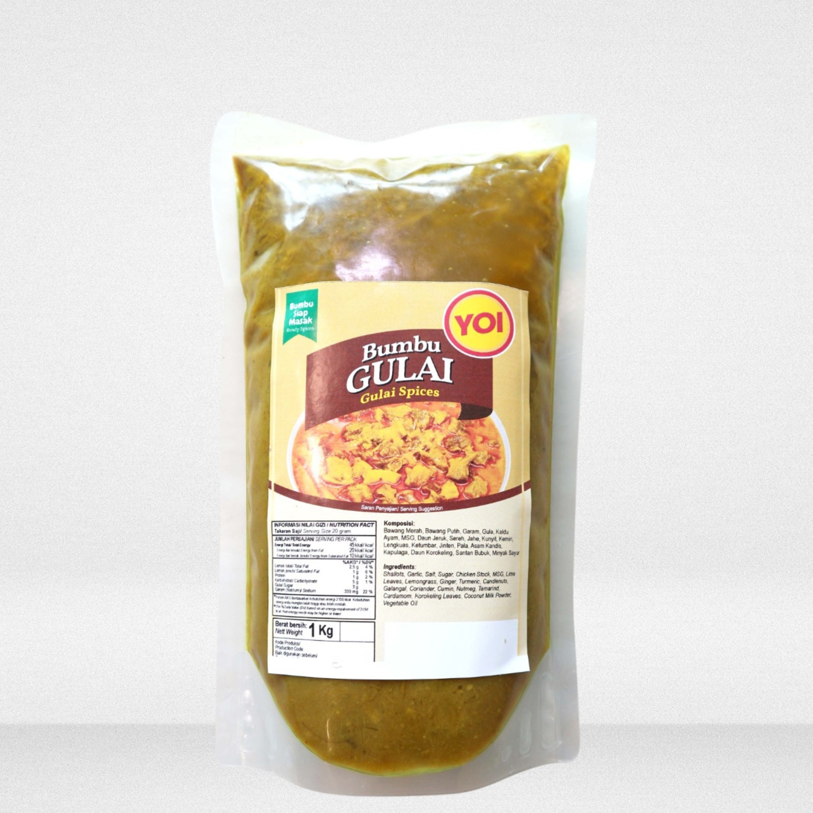 Bumbu Gulai Siap Masak YOI 1 Kg