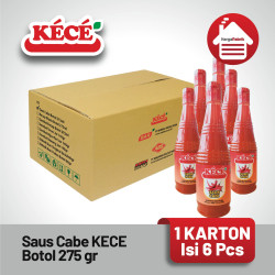 Saus Cabe KECE Botol 275 ml - 1 Karton isi 6 Pcs