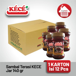 Sambal Terasi KECE Jar 140 gr - 1 karton isi 12 Pcs