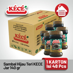 Sambal Hijau Teri KECE Jar 140 gr - 1 Karton isi 48 Pcs