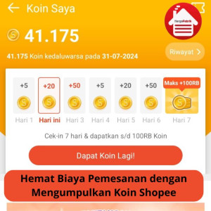 Hemat Biaya Pemesanan dengan Mengumpulkan Koin Shopee